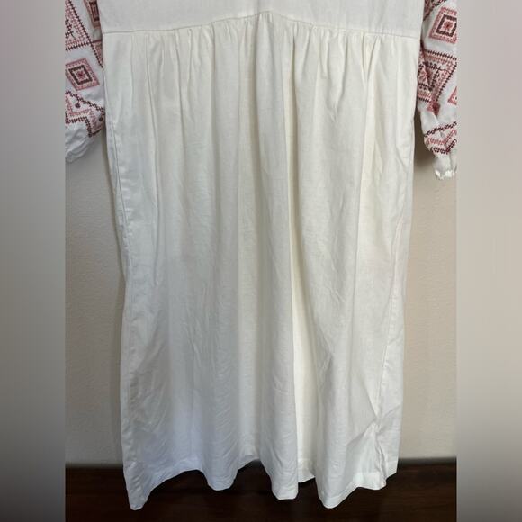 Madewell Embroidered-Sleeve Popover Midi Dress - Picture 5 of 15